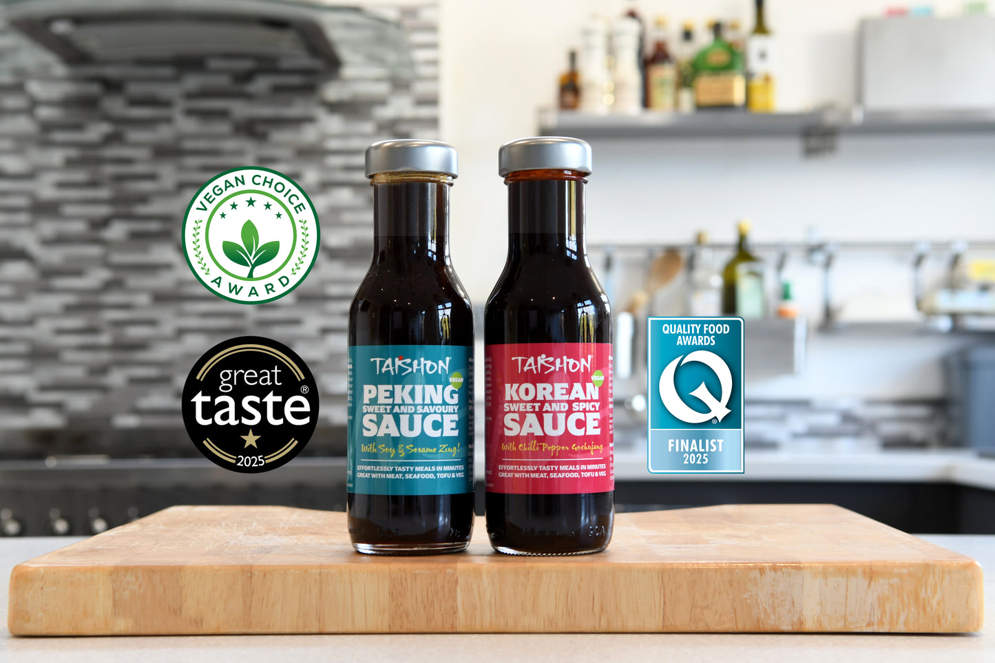 TAISHON PEKING AND KOREAN SAUCE CASE OF 6 (3 OF EACH SAUCE) (VEGAN)