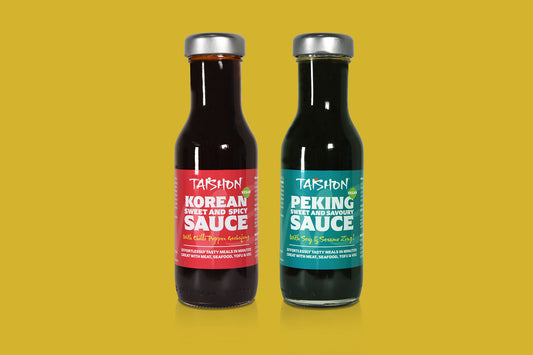 TAISHON PEKING AND KOREAN SAUCE CASE OF 6 (3 OF EACH SAUCE) (VEGAN)