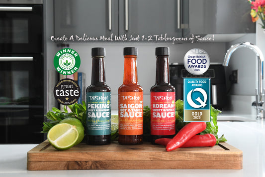 TAISHON PEKING, KOREAN AND SAIGON SAUCE CASE OF 3 (1 OF EACH SAUCE)